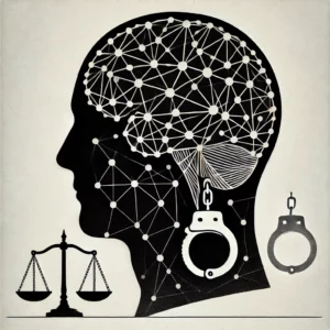 a-strict-and-minimalist-illustration-representing-the-theme-of-criminal-psychology-the-image-features-a-monochrome-silhouette-of-a-human-head-with-in